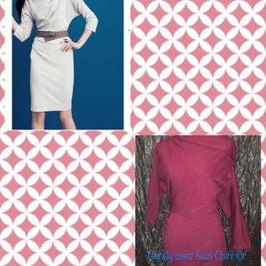 Suzi Chin three quarter sleeve midi dress size 12